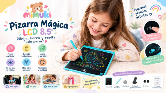 Pizarra Mágica LCD 8,5" – Dibuja, Borra y Repite